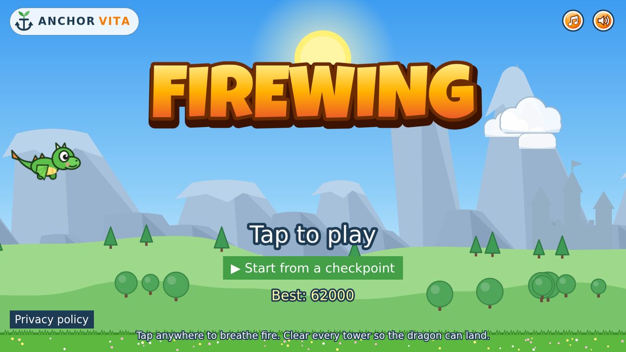 Firewing title screen